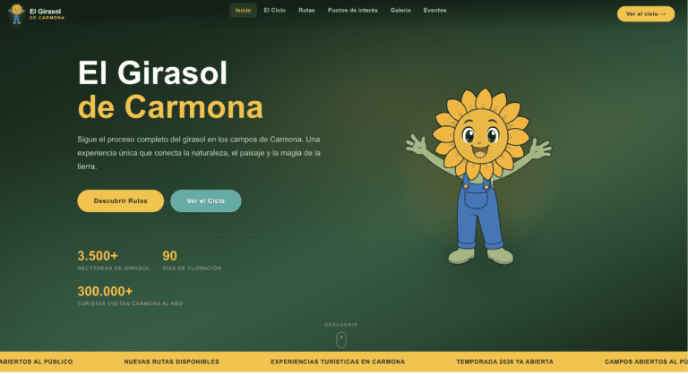 El Girasol de Carmona: cómo convertimos un fenómeno natural en un producto turístico digital